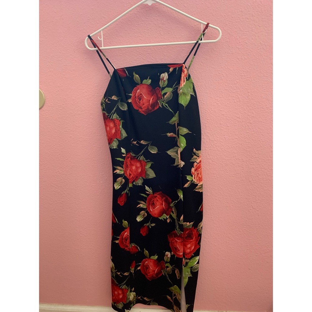 Papaya - Long spaghetti strap dress